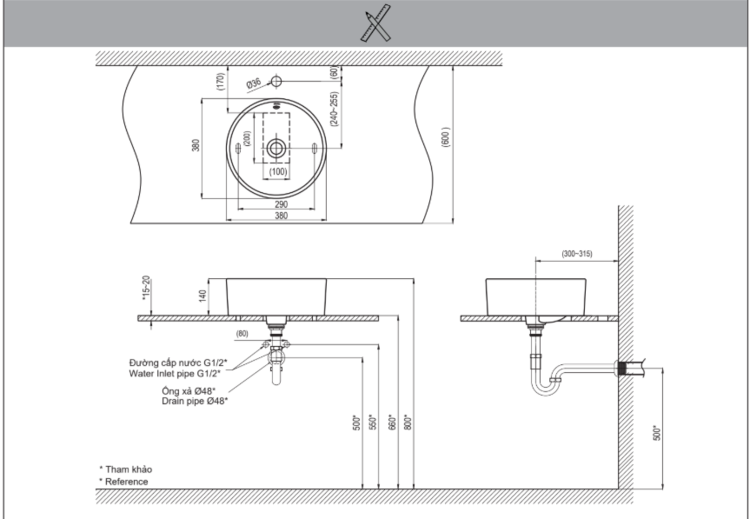 Chậu rửa đặt bàn INAX L-295V