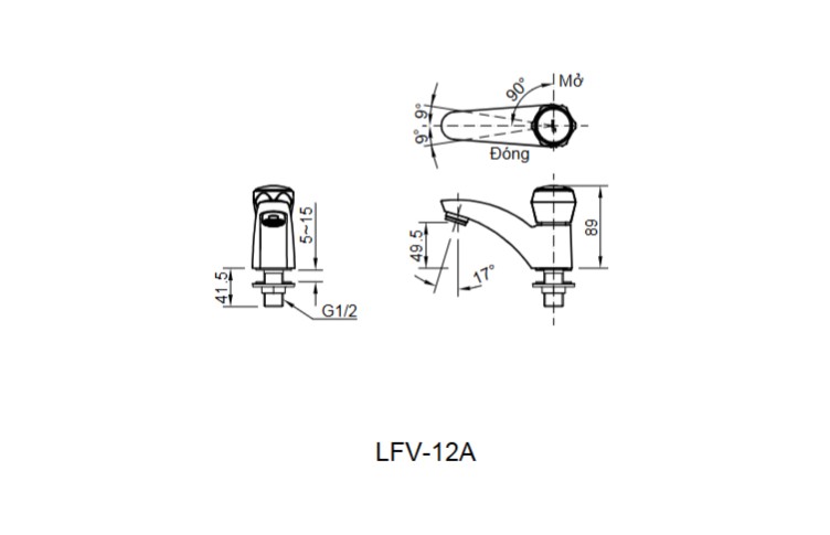Vòi chậu nước lạnh INAX LFV-12A