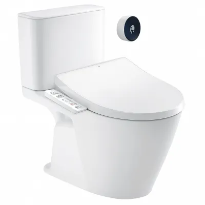 Bồn cầu 1 khối tự động xả nắp điện tử Inax ACT-602+CW-H17VN