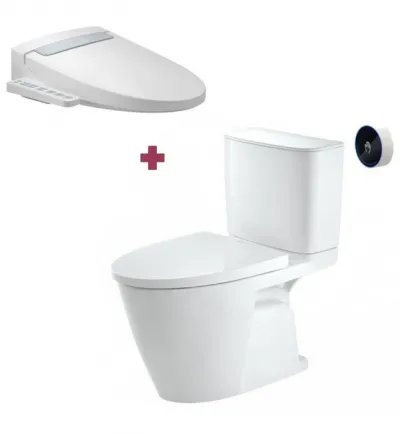 Bồn cầu 2 khối xả tự động nắp điện tử Inax ACT-602+CW-H20VN